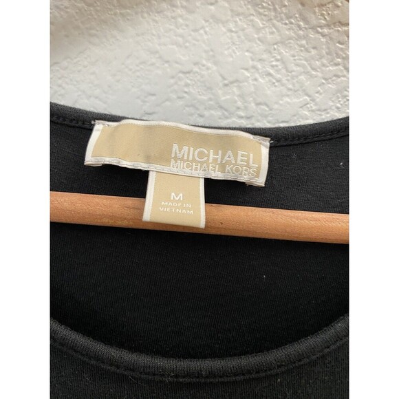 Michael Kors Black Modal Dress Tank Asymetrical Hem Stretch Hi Low Medium - Picture 4 of 13